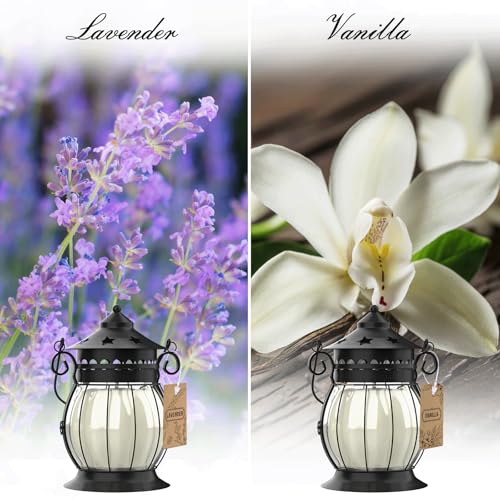 Scented Candles Gifts Set for Women, 2X 6 oz Aromatherapy Jar Candles for Home, Vanilla & Lavender Soy Wax Long Lasting Re...