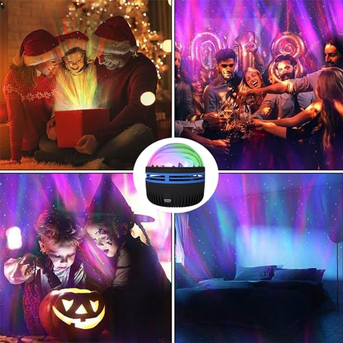 2 in 1 Northern Lights and Ocean Wave Projector with 14 Effects of Galaxy Light for Game Rooms, Parties, Light Projector f...