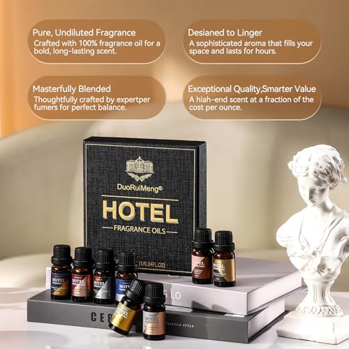Hotel Diffuser Oil Gift Set - Inspired by 5-Star Hotel Scents - My Way,Ritz - C,Westin White Tea,Baccarat,Four Seasons,Hil...