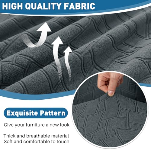 MAXIJIN Waterproof Couch Cushion Covers Individual Chair Seat Cushion Cover Stretch Sectional Sofa Slipcovers with Elastic...