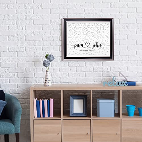 BOTTEGAARTS Custom Song Lyrics Photo or Canvas Prints with Couple's Names and Special Date on it,Perfect Present for Anniv...