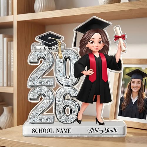 Custom Acrylic Block Plaque, Graduation Gifts For Seniors, Graduations Decoration, Gifts For Graduates Girls Friend Daught...