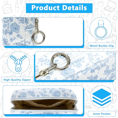 CasaRovela Period Bag for Girls, Corduroy Sanitary Napkin Storage Bag, Period Pouch & Tampon Holder, Feminine Care Organiz...