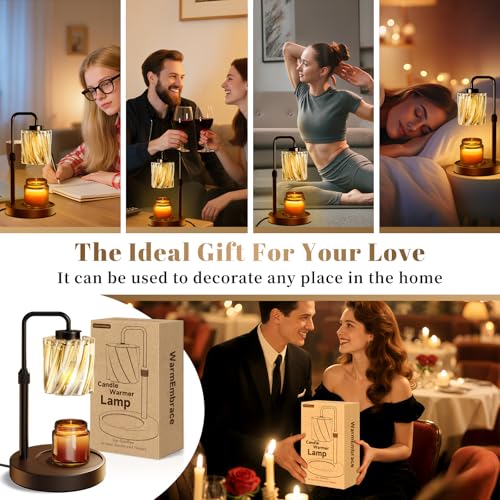 WarmEmbrace Candle Warmer Lamp with Adjustable Height& & Timer Dimmable Light, Gifts for Mom Women, House Warming Gifts Ne...