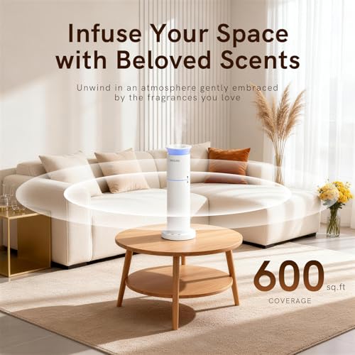 BEOUSG Waterless Essential Oil Diffuser for Home,Scent Diffusers with 3 Timer Settings, 3 Mist Levels for Spas Room Studio...