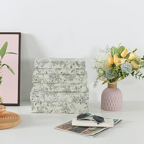 Soul & Lane Decorative Storage Boxes with Lids, Set of 3 Cardboard Boxes for Home Décor and Documents, Memory Organizers f...