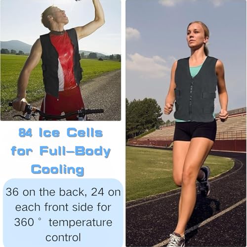 MR.ICE Cooling Vest for Men & Women - Adjustable Ice Vest for Motorcycle, Workers, Sports, Outdoor, Heat Relief