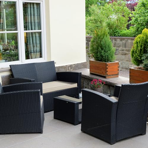 Lounsweer 3 Pcs Outdoor Cushion Covers Patio Cushion Replacement Covers 2 Covers 18 x 18 x 2 and 1 Cover 42 x 18 x 3 for P...