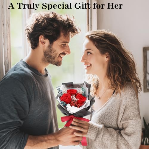 SofLiv Flowers for Delivery Prime, Preserved Roses Flower Gifts for Women, Flower Bouquet Gifts for Her, Mom Birthday Gift...