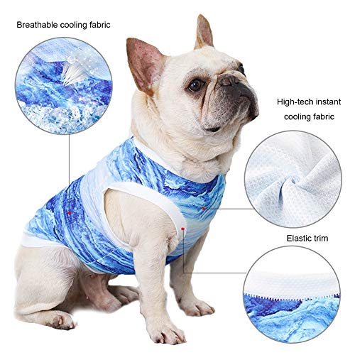 Dog Cooling Vest Shirts Breathable Cooling Jacket Anxiety Relief Sun Protection, Soft Dog Cool Coat for Small Medium Dogs ...