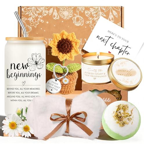 New Beginnings Gifts for Women Graduation Gift 2026 Funny Retirement for Women Happy Retirement Unique Self Care Set Inspi...
