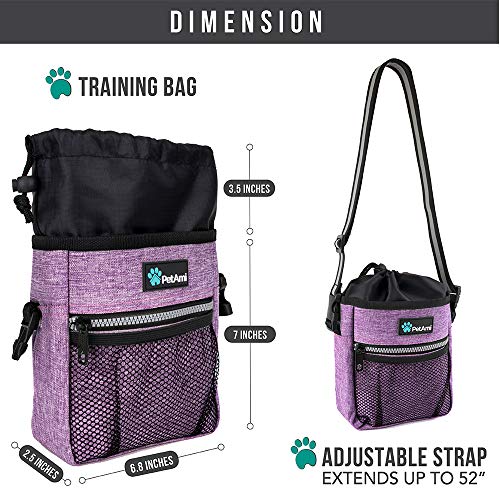 PetAmi Dog Treat Pouch, Pet Treat Pouch for Training, Dog Walking Bag Holder for Kibbles, Pet Food Toy, Dog Trainer Essent...