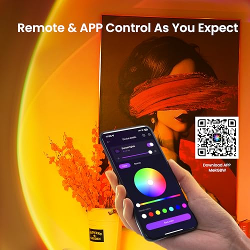 Tsrarey Sunset Lamp Projection, Not Only 21 Colors Sunset Lights, 180 Degree Rotation Led Light, Push Button Switch & APP ...