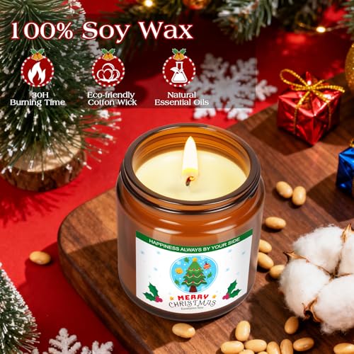 Christmas Candles Set - 6 Pack Christmas Scented Candles Gift Set, Bulk Stocking Stuffers for Coworkers Adults Women,Scent...