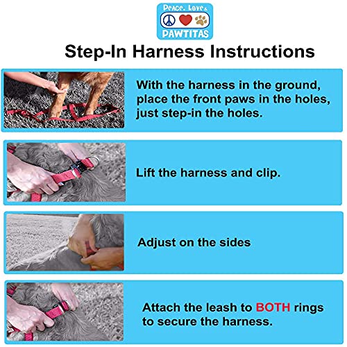 Pawtitas Reflective Step-in Dog Harness – Adjustable No-Pull Vest for Puppies to Seniors, Safe & Comfortable, S Camo Pink