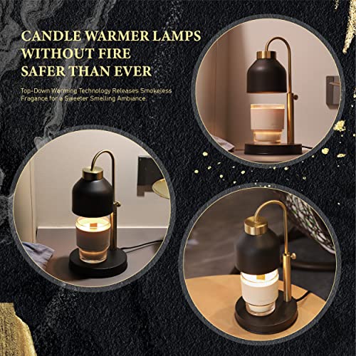 AIKUT Candle Warmer Lamp, 2 Bulbs, Timer & Dimmer, Height Adjustable, Compatible with Large Yankee Candle Jars, 3 Wick Can...
