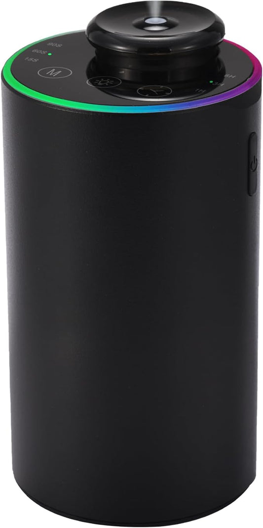 Waterless Essential Oil Diffuser with 8 Color LED Night Light, 3 Mist Levels & Timers, Portable Rechargeable Aromatherapy ...