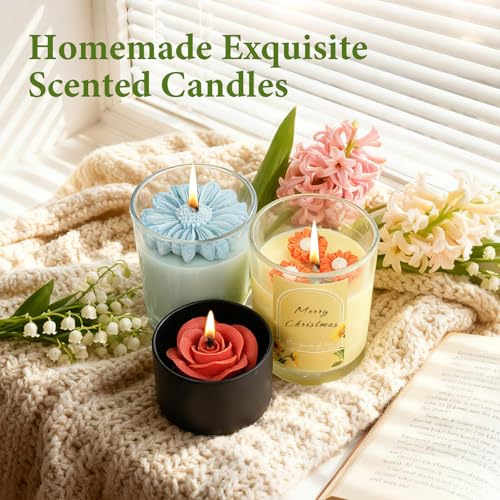 SAEUYVB Candle Making Kit,Candle Making Kit for Adults & Beginners - DIY Starter Soy Candle Making Supplies with Digital W...