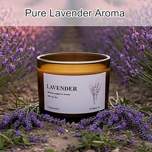 VOHO Lavender Wickless Candles for Candle Warmer Lamp, 9oz Soy Candle with Stirring Spoon & Lid, Wickless Lavender Aroma I...