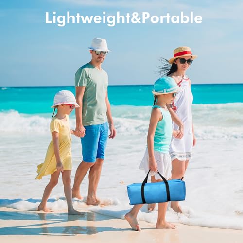 Beach Tent, Portable Sun Shelter for 2/3/4/6-8 Person with UPF 50+ UV Protection, Easy Setup Waterproof Beach Shade Canopy...