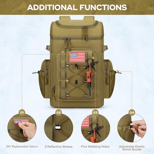 Maelstrom Backpack Cooler,Soft Lightweight Leakproof Cooler Backpack,Men Women 35/50 Can Insulated Cooler Bag,Keeps Hot/Co...