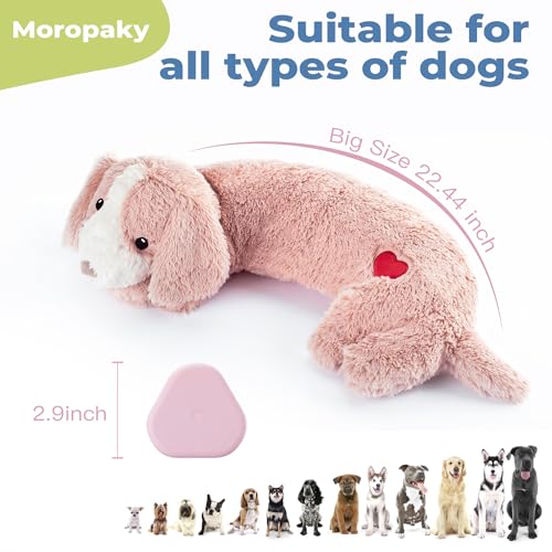 Moropaky Heartbeat Toy Puppy Heartbeat Stuffed Toy for Dog Calming Aid, Heartbeat Puppy Toy for Pets Anxiety Relief, Dog C...