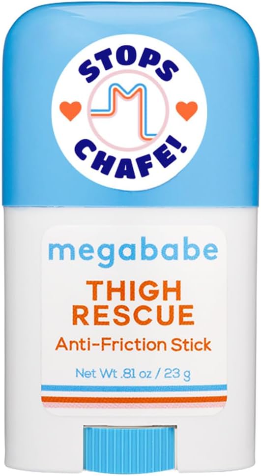 Megababe Thigh Rescue Anti-Chafe Stick Mini | Travel size, great for on-the-go | Prevents skin chafe & irritation | Thigh...