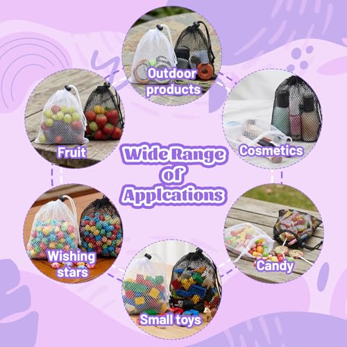Nogeqi 10 Pcs Small Mesh Bags Drawstring, Mini Mesh Storage Bags Nylon Small Drawstring Bag with Cord Lock, Mini Net Bag f...