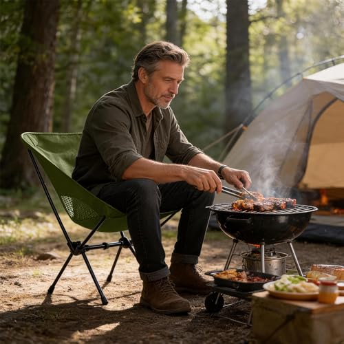 BITIANTEAM Lightweight Portable Camping Chair - Folding Backpacking Hiking Chair with Carry Bag for Outdoor Travel, Beach,...