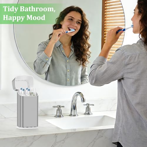 GFWARE Electric Toothbrush Holders with Cover - Dustproof Tooth Brush Holder for Bathroom, Covered Toothpaste and Toothbru...