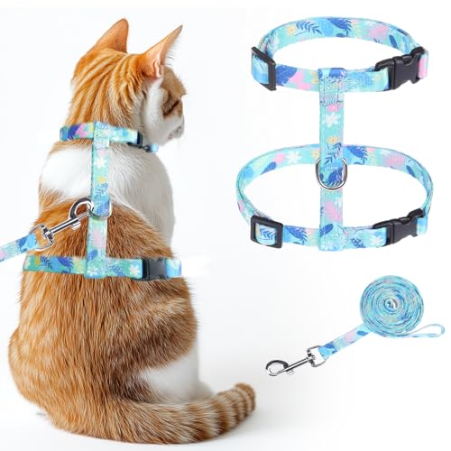 KOOLTAIL Cat Harness and Leash Set, Escape Proof Adjustable Kitten Harness for Walking Travel, Safe & Easy Control Outdoo...