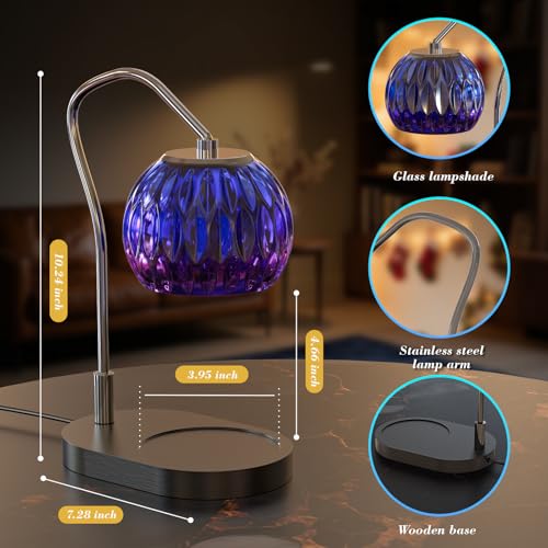 WYghyronic Candle Warmer Lamp with Timer & 4-Level Dimmer, Electric Wax Warmer for Jar Candles, Black Home Decor with 2 Bu...