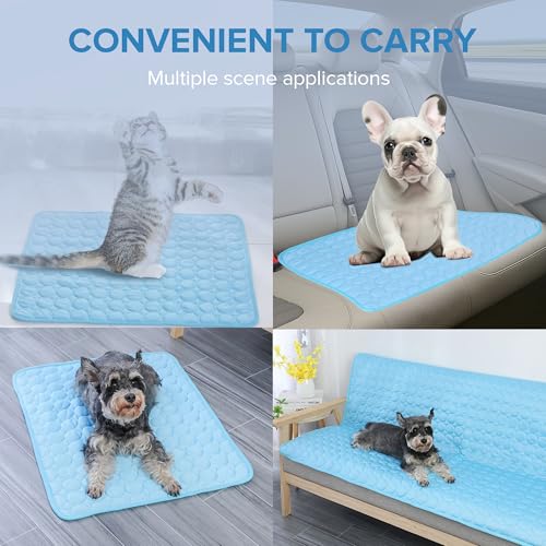 Pretoee Dog Cooling Mat - 40" x 28" Washable Instant Cooling Pet Pad for Dogs & Cats, Pet Sleeping Bed for Indoor Outdoor ...