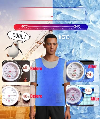 Cooling Vest for Men and Women - Adjustable Cold Vest for Sports, Fishing, Cycling, Running, Motorcycle, Gardening, Cookin...