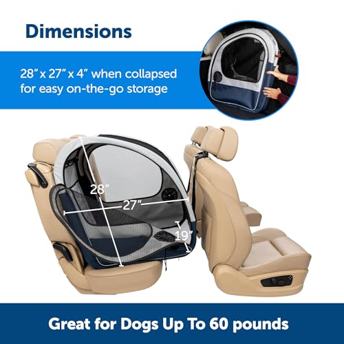 PetSafe Happy Ride Collapsible Travel Crate - Safe Travel Containment with Heavy Duty Aluminum Frame, Mesh Windows, Conven...