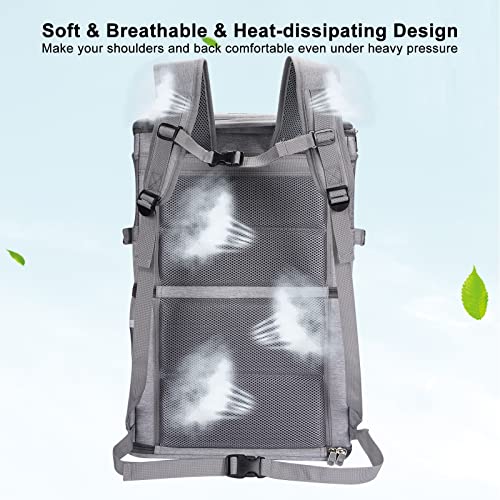 VOISTINO 2-in-1 Double Pet Carrier Backpack for Small Cats and Dogs, Portable Pet Travel Carrier, Super Ventilated Design,...