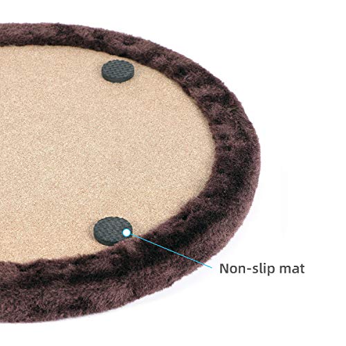 Happi N Pets Original Cat Self Groomer, Arch Grooming Brush wtih Heavy Wooden Scratching Pad, Rubbing Post & Toy, Cat Face...