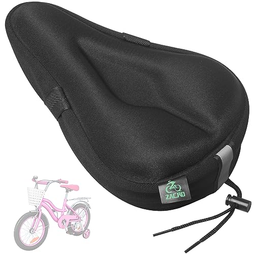 Zacro Gel Kids Bike Seat Cushion Cover for Boys & Girls, Anti-Slip Bike Seat Cover for Toddler, Breathable & Extra Soft Me...