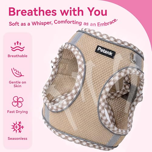 Petank Dog Harness for Small Medium Dogs No Pull, Puppy Harness and Leash Set for Walking, Running, Training, Small Dog Ha...