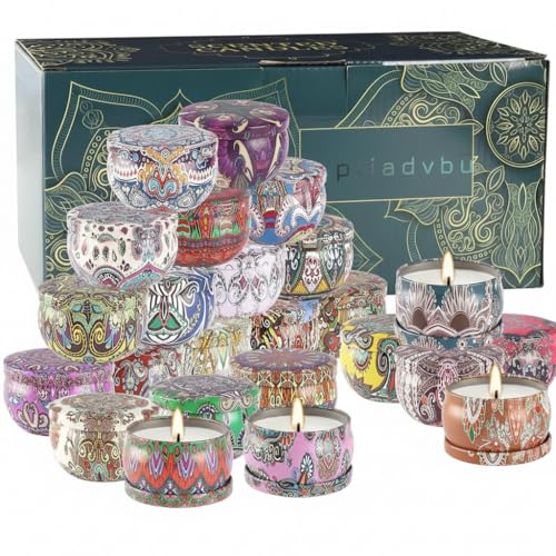 Pliadvbu Scented Candles - 2.5 oz Aromatherapy Candle Gift Sets - Soy Wax with Essential Oil -Wonderful Gifts for Women Mo...
