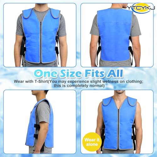 Cooling Ice Vest for Men & Women - Ice Reflective Vest, No Ice Packs or Electricity Needed | Adjustable Lightweight Ice Ve...