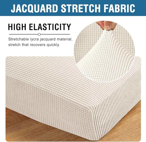 H.VERSAILTEX Super Stretch Individual Seat Cushion Cover Sofa Covers Couch Cushion Covers Slipcover Sets Thick Jacquard Te...