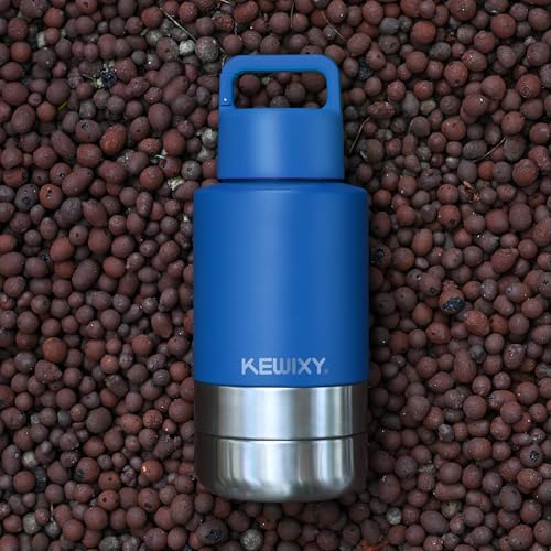 KEWIXY Insulated Dog Travel Water Bottle with Detachable Bowls, 3 in 1 Portable Dog Water Bottle Dispenser, Dog Accessorie...