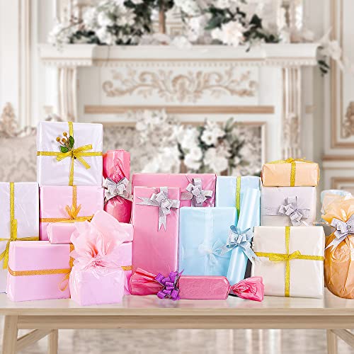 Larcenciel 60 Sheets Tissue Paper, 6 Metallic Colors Tissue Paper for Gift Bags and Wrapping, Glitter Wrapping Tissue Bul...