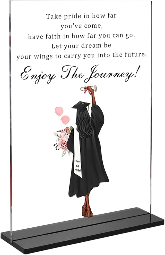 Graduation Gifts for Her University College High School Graduation Decorations Gift Class of 2026 Desk Sign Senior 2026 De...