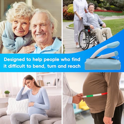 Wefaner Foldable Toilet Aid, 15.6“ Long Comfort Wipe Wand Bottom Buddy Toilet Self Tissue Aids for Toileting, Self Help Wi...