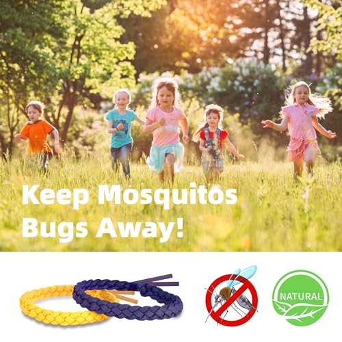 BuggyBands 24 Pack Mosquito Repellent Bracelets for Adults & Kids, DEET-Free, Individually Wrapped, Adjustable PU Leather ...