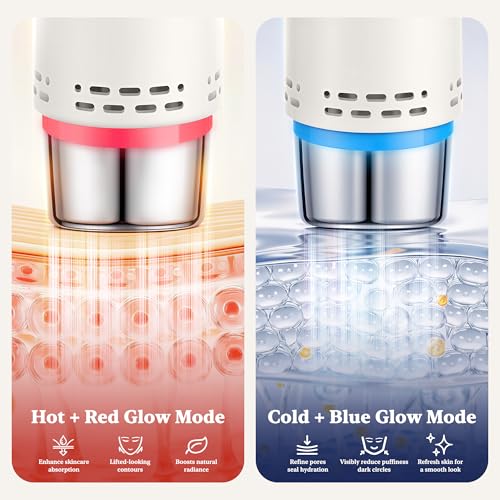 FGCIO Beauty Wand, Cold and Hot Skincare Eyes & Face Depuffing Wand, Massager for Eye Puffiness, Dark Circles and Skin Rad...