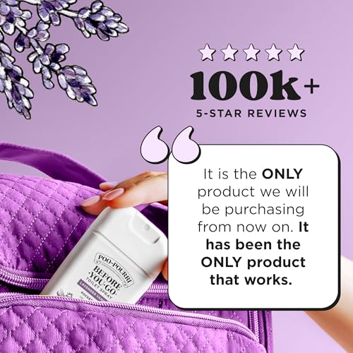 Poo-Pourri Before-You-Go Pocket Toilet Spray, Travel Essentials, Lavender Vanilla, 1 Fl Oz, Up to 50 Uses, On-The-Go Bathr...