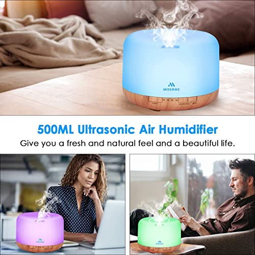 500ml Diffuser with Remote Control Waterless Automatic Shut Off Essential Oil Diffusers with Timing Mode Adjustable Oil Di...